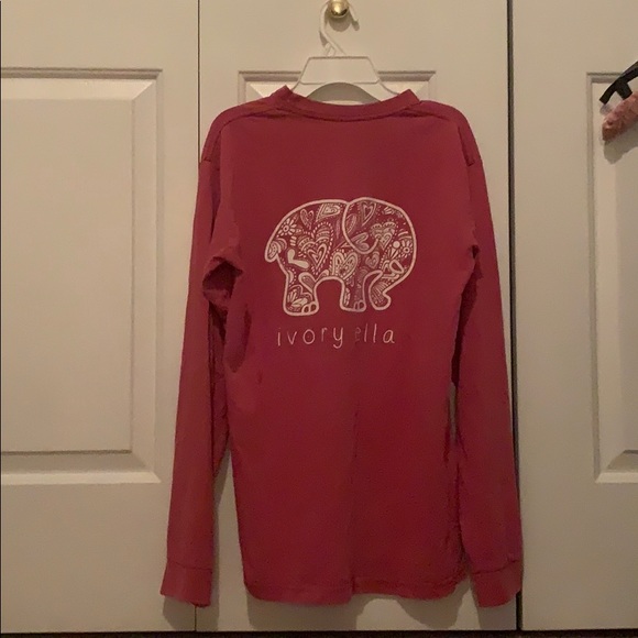 Rose colored Ivory Ella Long Sleeve Tee - Picture 2 of 4